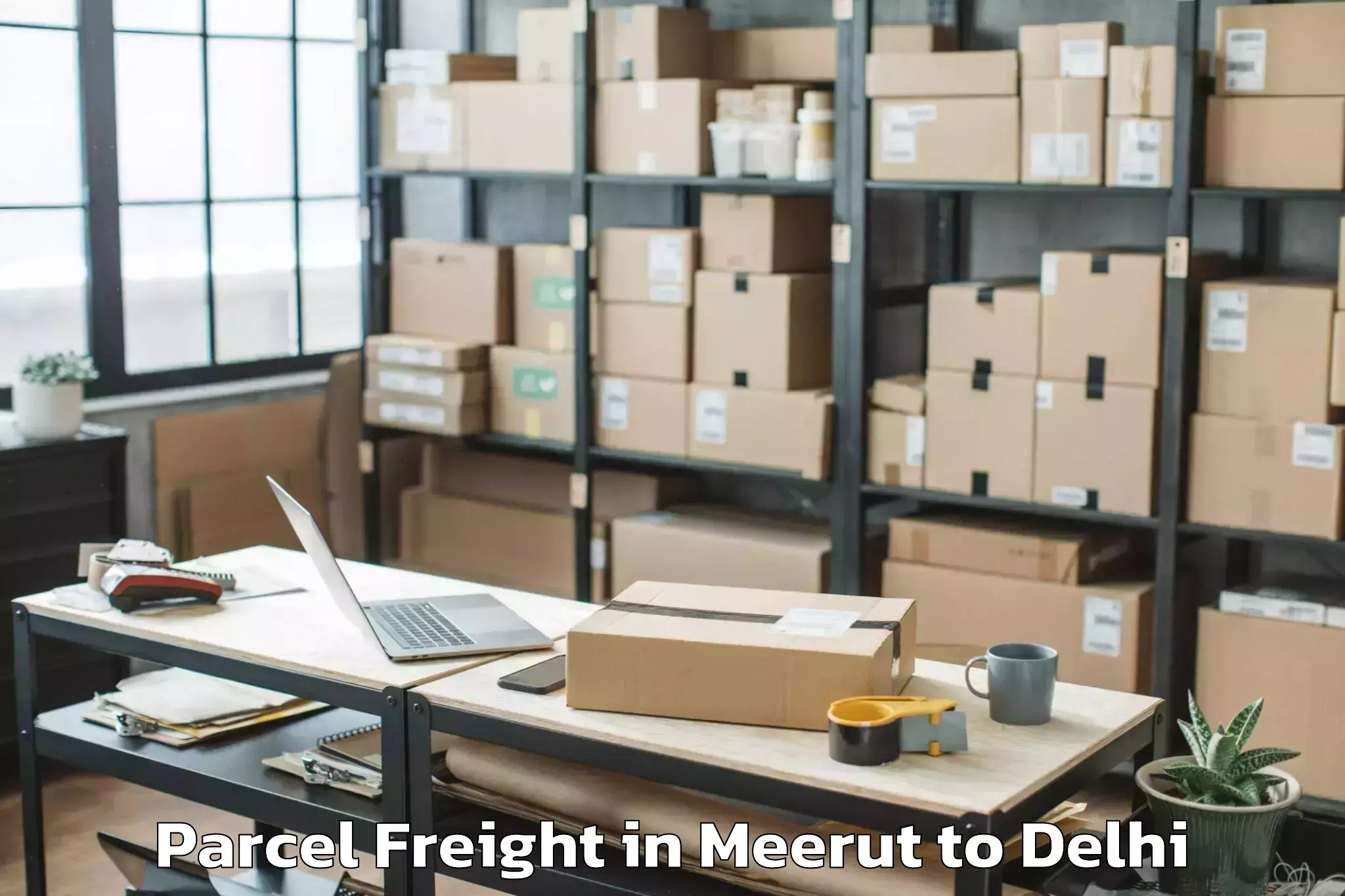 Comprehensive Meerut to Flatted Factory Complex Jhande Parcel Freight